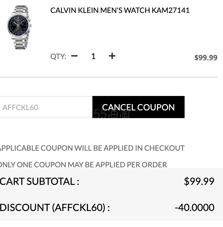 Calvin Klein 卡尔文·克莱 Completion 男款手表