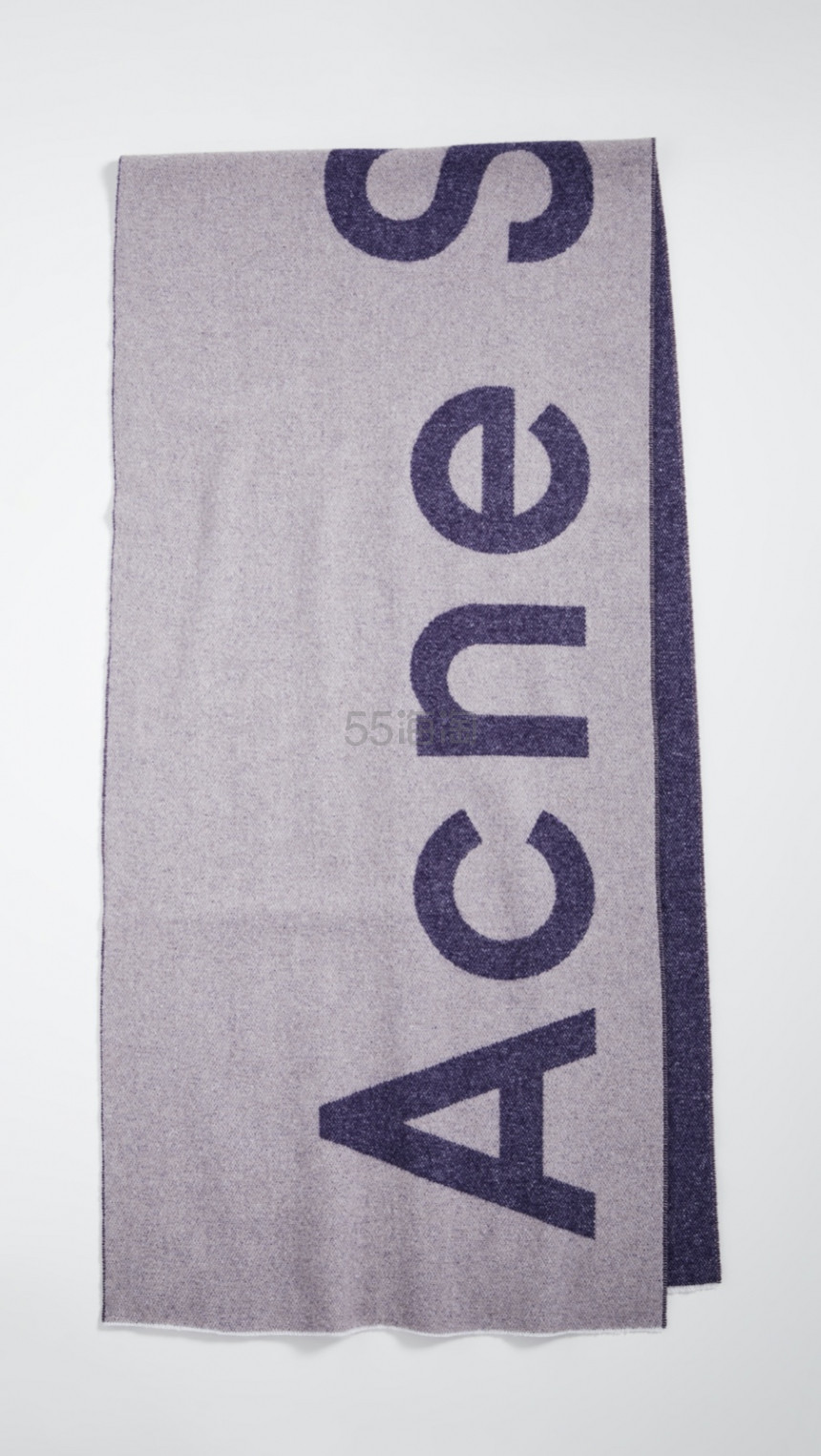 【最后一件】acne studios 紫色logo围巾 7折 $203（约1337元）