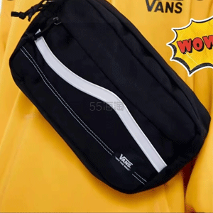 Vans Construct 条纹帆布腰包 5折 $17.5（约115元）