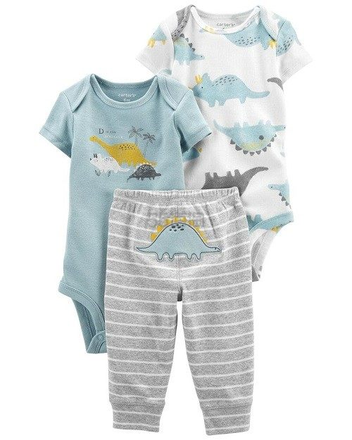 Carters:婴童小恐龙印花套装 3件装