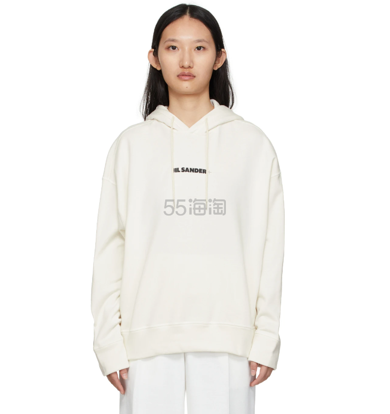 好价！Jil Sander 白色字母帽衫 5.5折 $325（约2175元）