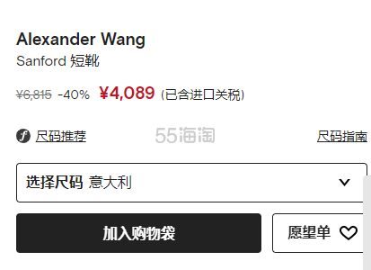 Alexander Wang Sanford 短靴